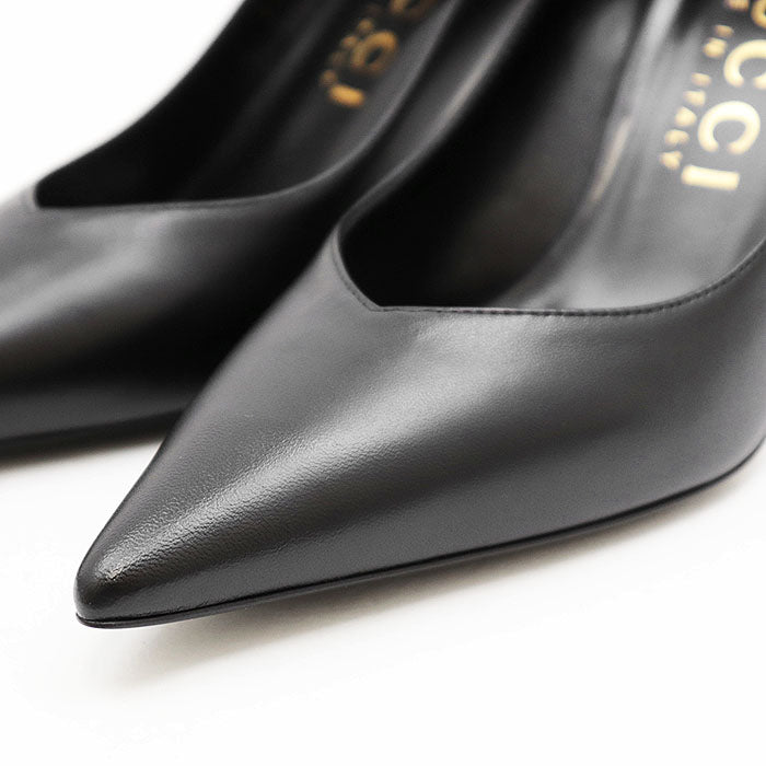 Gucci NAPPA CHARLOTTE NERO Nappa Leather Pumps