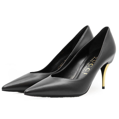Gucci NAPPA CHARLOTTE NERO Nappa Leather Pumps