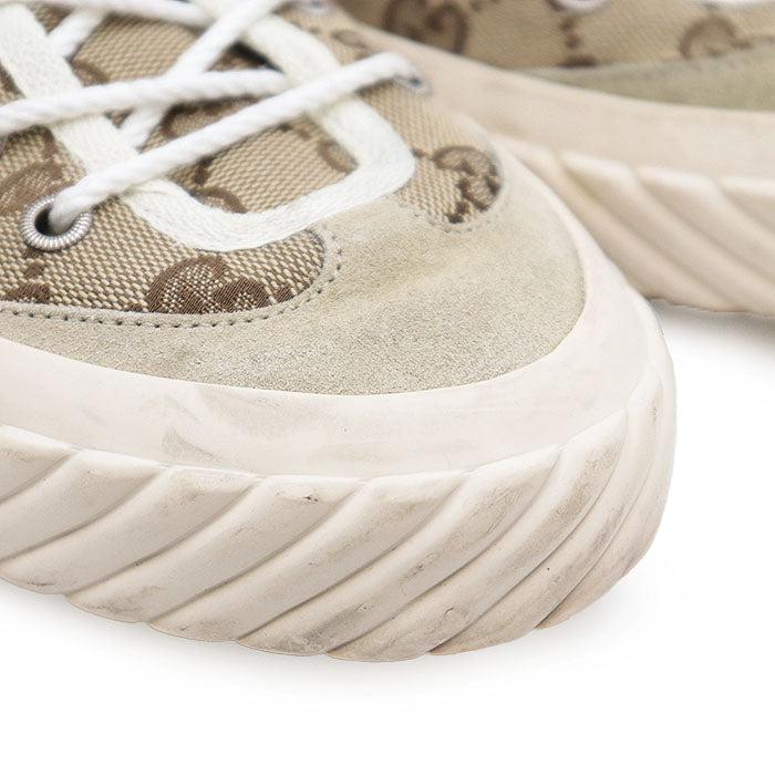 Gucci GG Monogram Canvas Suede Sneakers