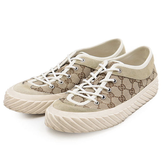 Gucci GG Monogram Canvas Suede Sneakers