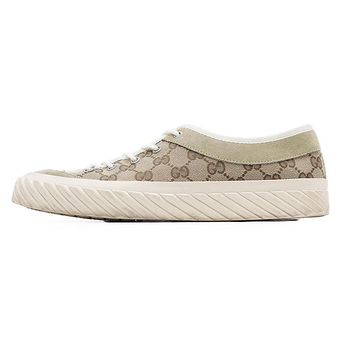 Gucci GG Monogram Canvas Suede Sneakers