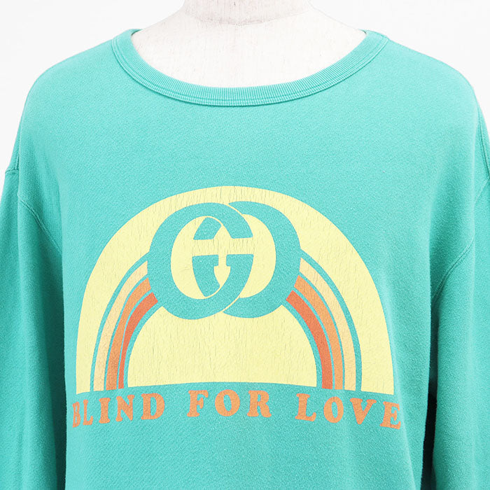 Gucci BLIND FOR LOVE GG Logo Cotton Sweatshirt