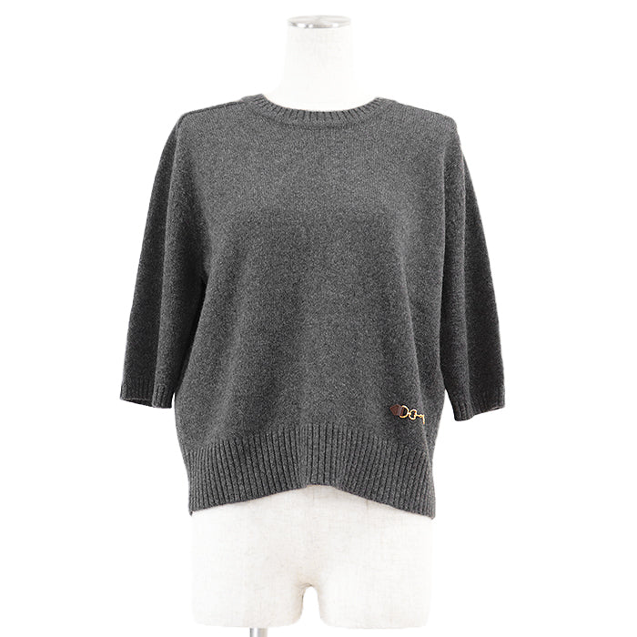 Gucci Horsebit Charm 100% Cashmere Knit Top
