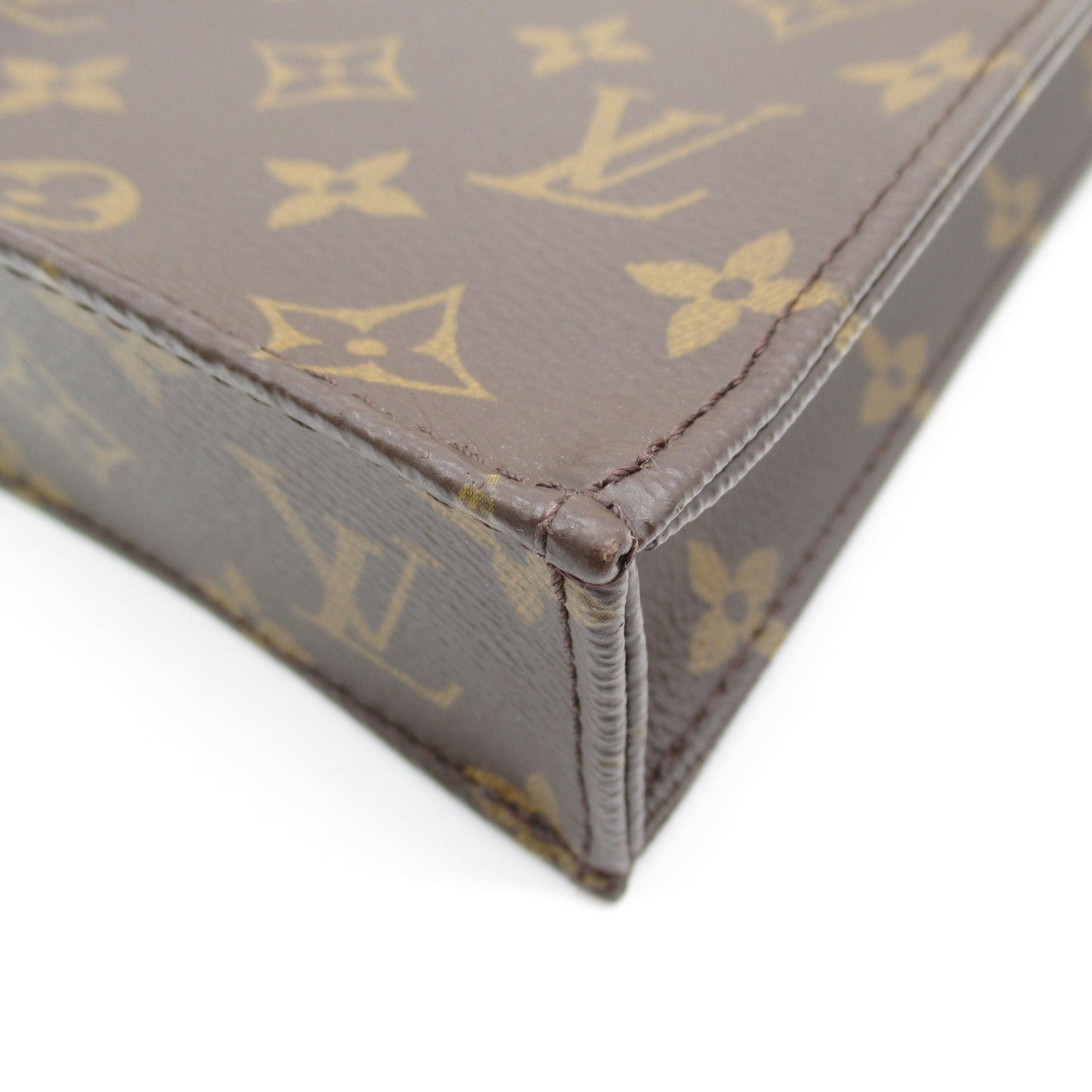 Louis Vuitton Petite Sac Plat Shoulder Bag Monogram Brown