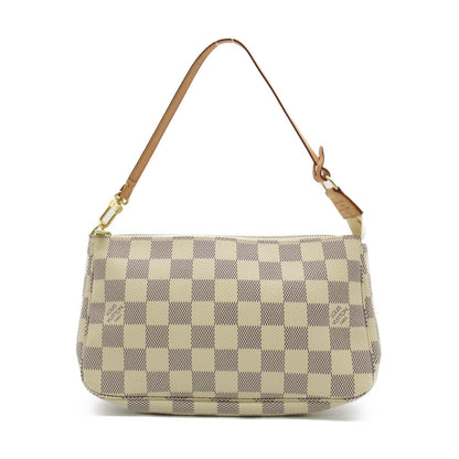 Louis Vuitton Pochette Accessoires Pouch Bag PVC Coated Canvas Damier Azur