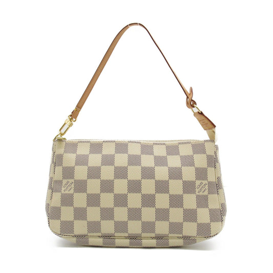 Louis Vuitton Pochette Accessoires Pouch Bag PVC Coated Canvas Damier Azur