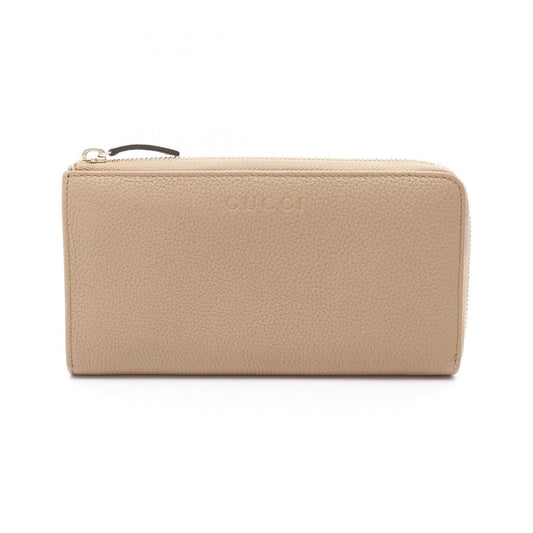 Gucci Logo L Zip Long Wallet Leather Wallet