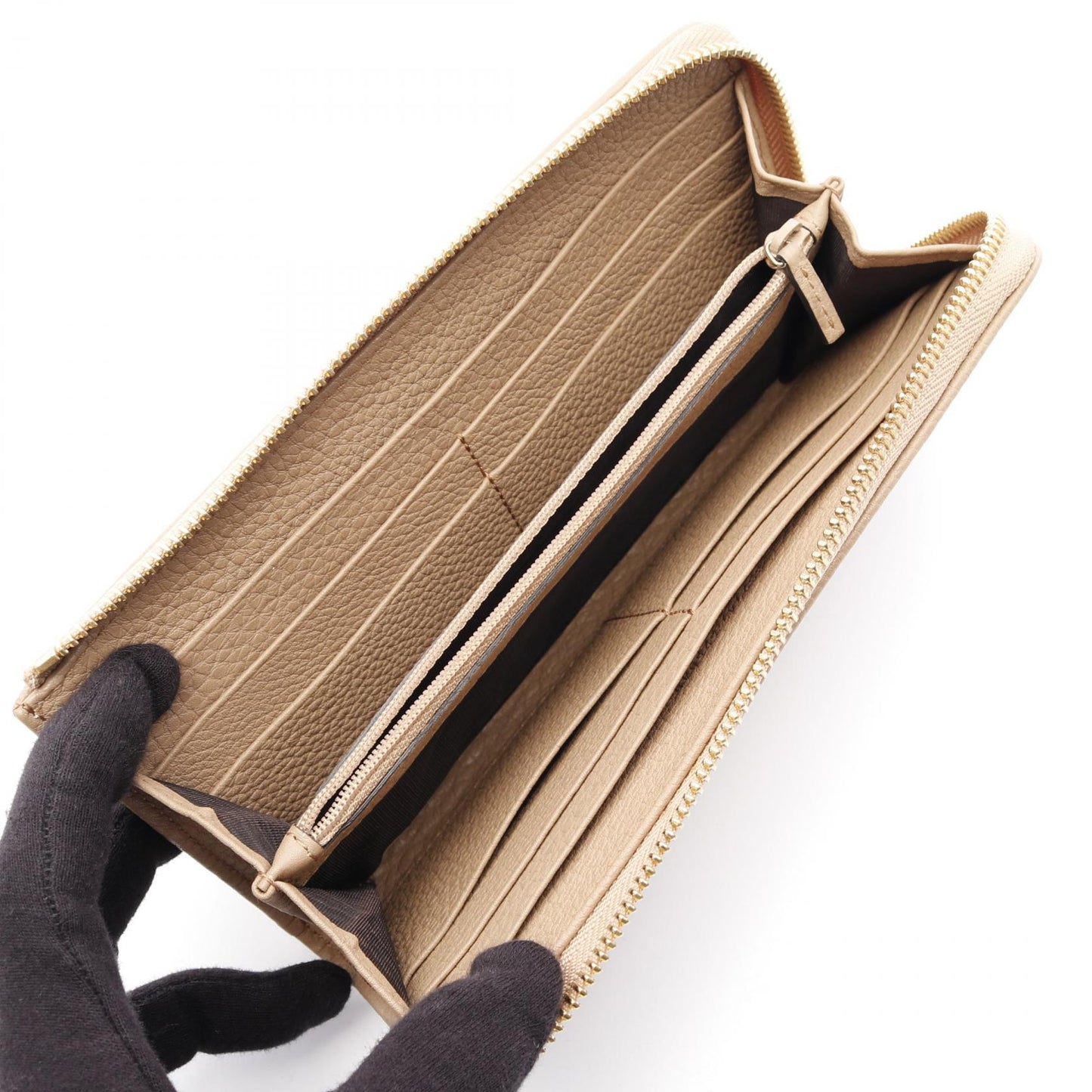 Gucci Logo L Zip Long Wallet Leather Wallet