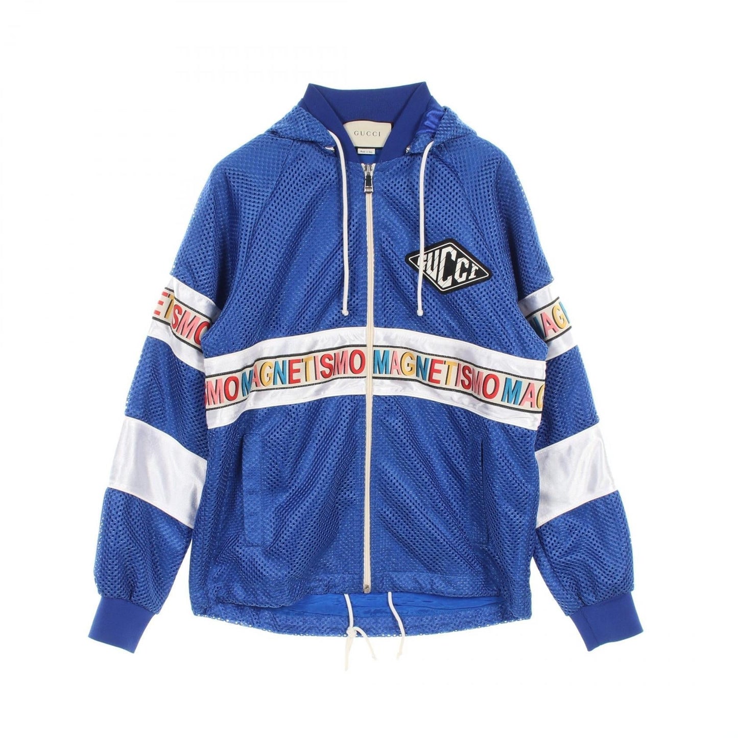 Gucci Net Jacket with Magnetismo Stripe Polyester Jacket