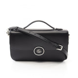 Gucci Double G Leather Shoulder Bag