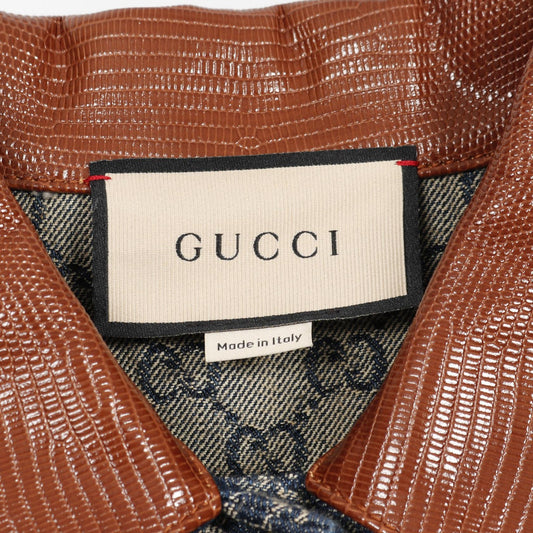 Gucci GG Pattern Denim Jacket Cotton Jacket