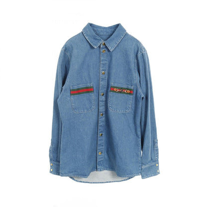 Gucci WASHED ORGANIC DENIM SHIRT Cotton Shirt