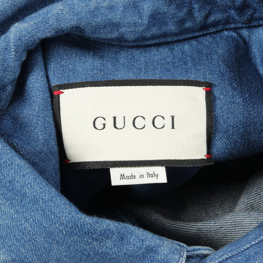 Gucci WASHED ORGANIC DENIM SHIRT Cotton Shirt
