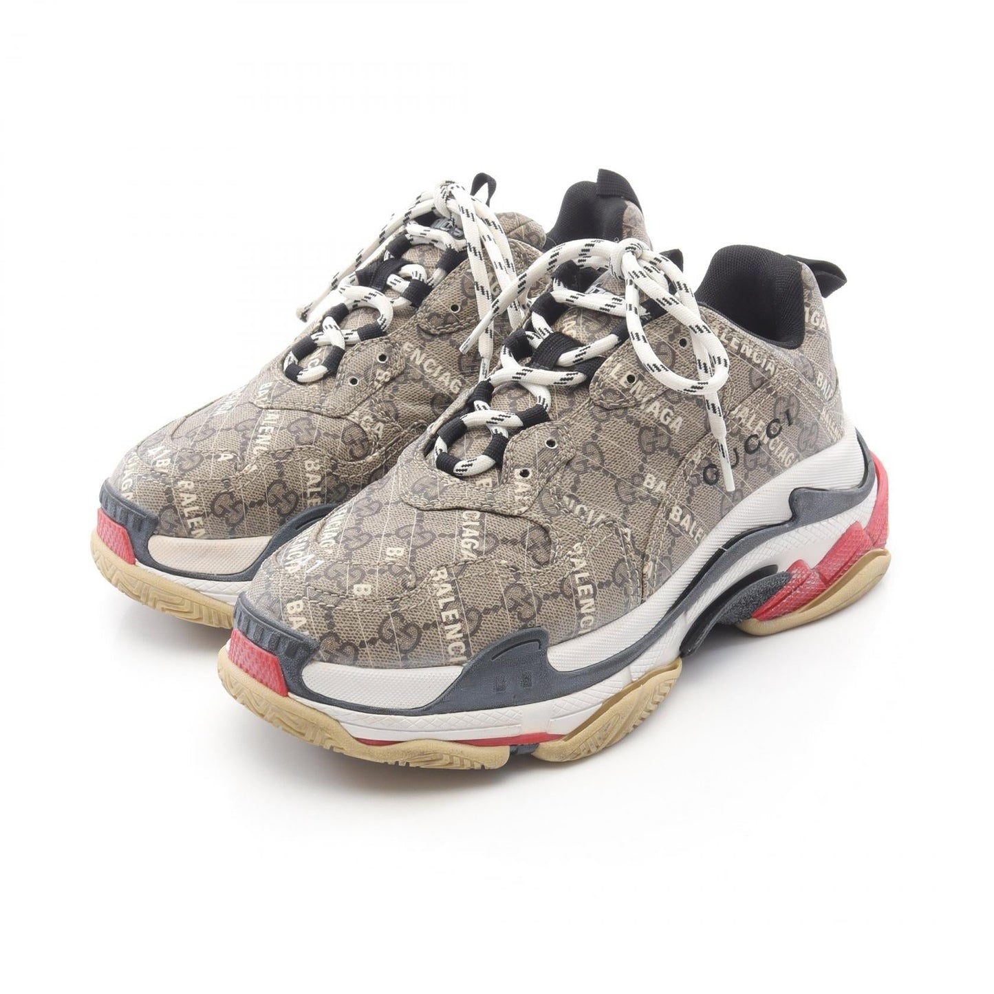 Gucci GUCCI × BALENCIAGA The Hacker Project GG Supreme Coated Canvas Sneakers