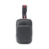 Gucci GG Small Sling Bag PVC Coated Canvas Leather Shoulder Bag