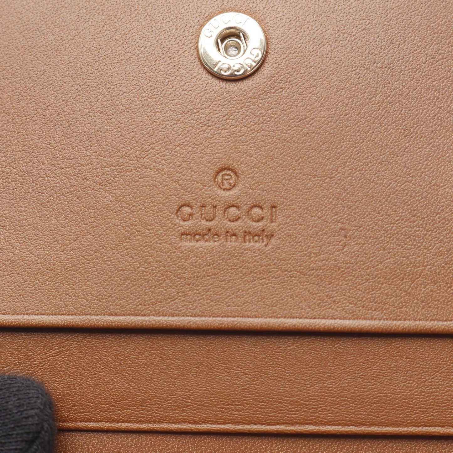 Gucci GG Emblem Leather PVC Wallet