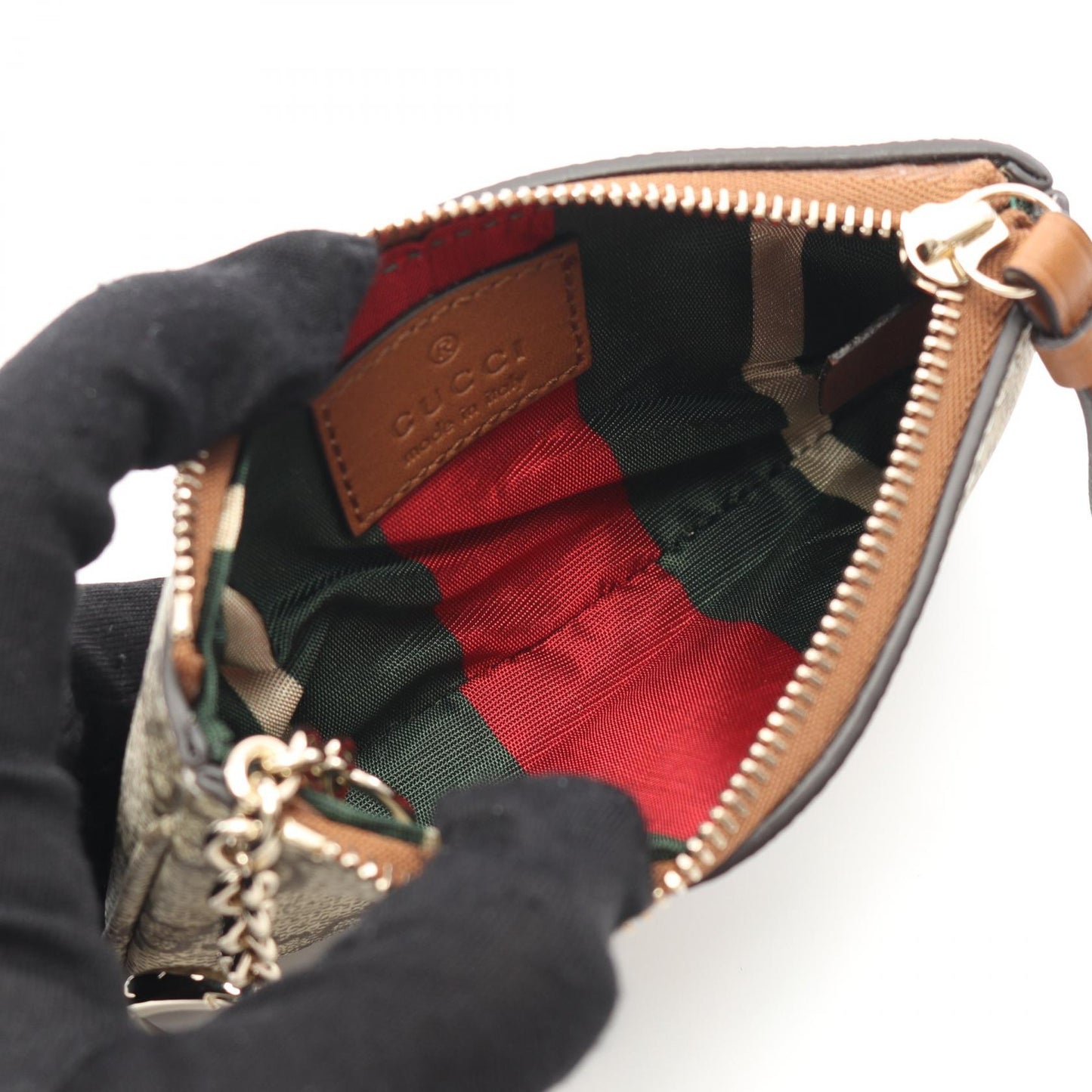 Gucci GG Emblem Leather Coin Case