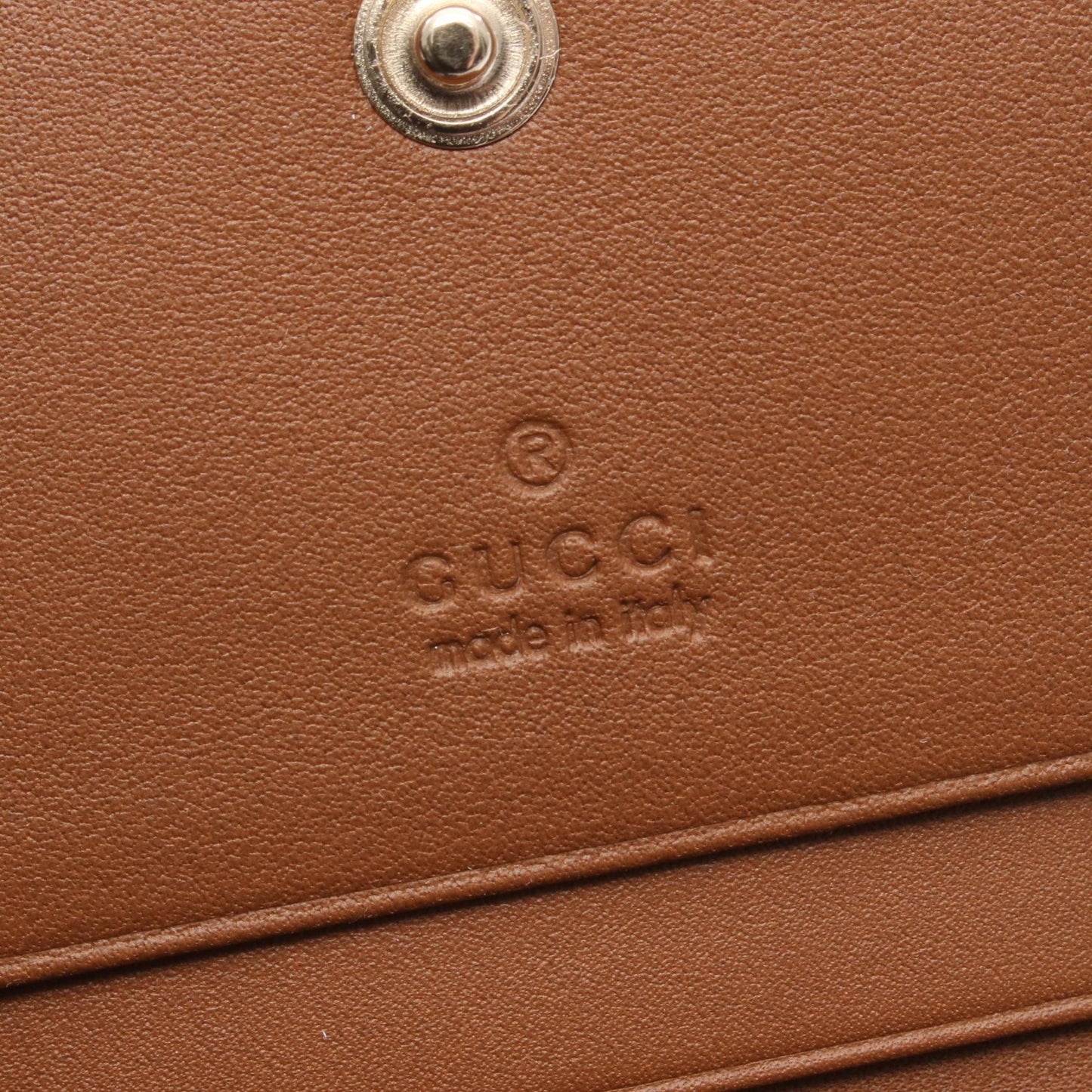 Gucci GG Emblem Leather PVC Wallet
