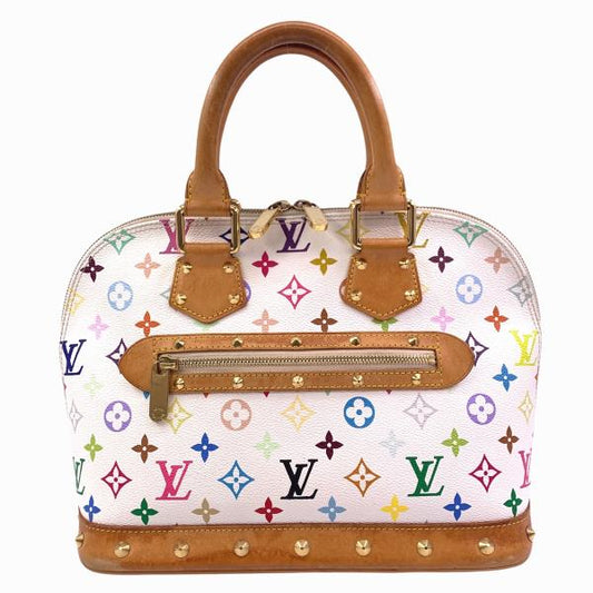 Louis Vuitton Alma Monogram Bronne Handbag PVC White