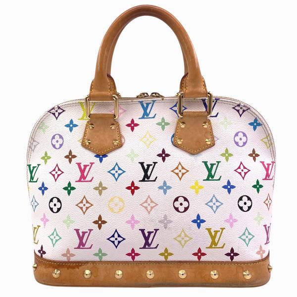 Louis Vuitton Alma Monogram Bronne Handbag PVC White