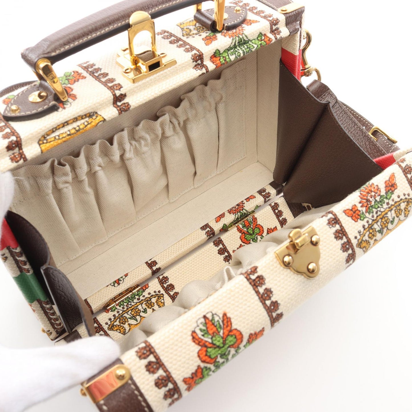 Gucci MUSIC IS MINE Canvas Leather 2way Handbag