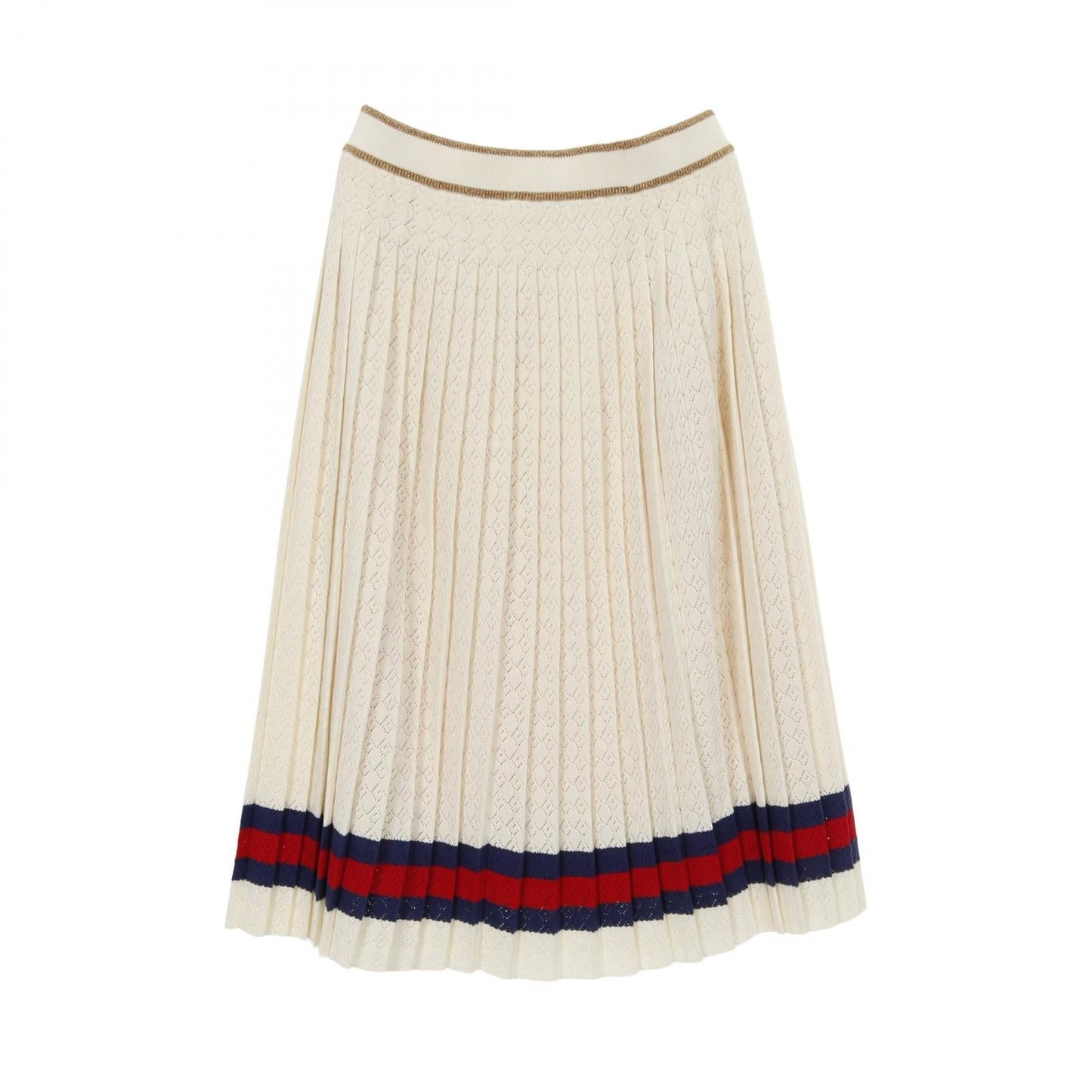 Gucci Web Stripe G Rhombus Cotton Knit Skirt
