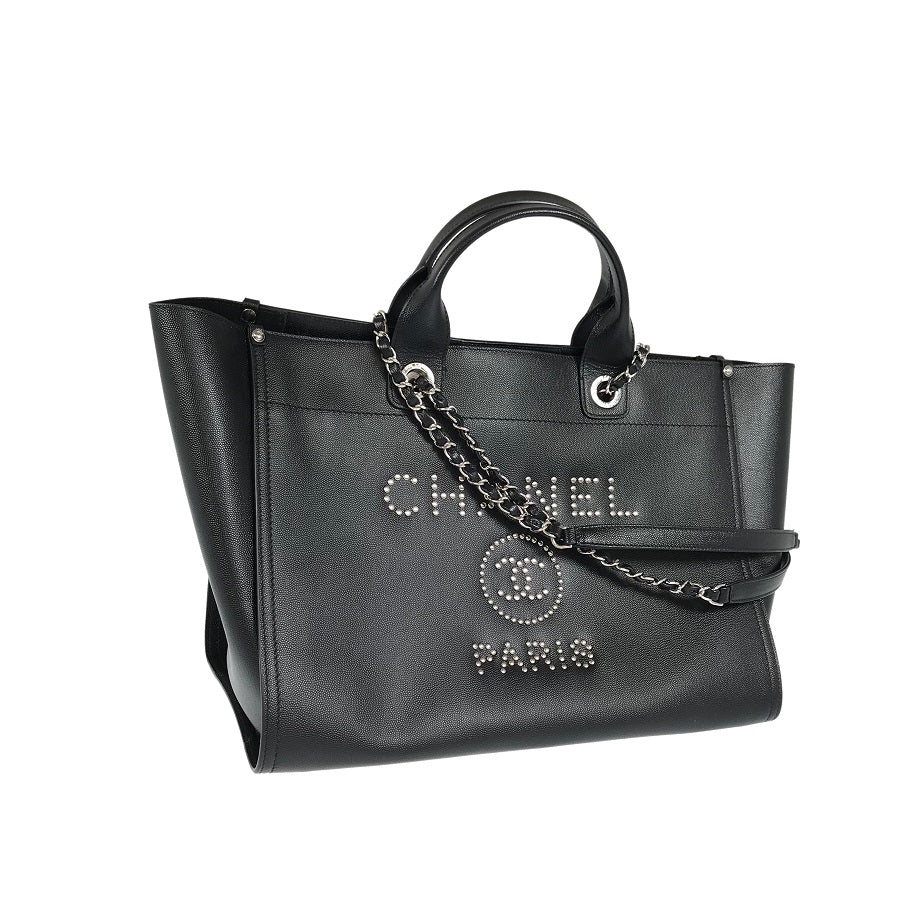 CHANEL Studs 2WAY Chain Shoulder Tote Bag