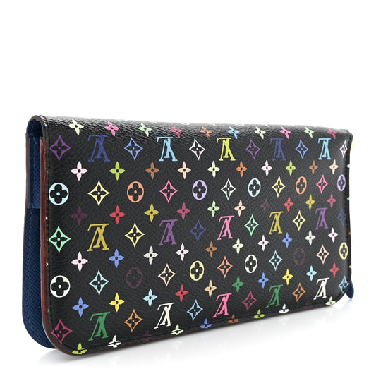 Louis Vuitton Monogram Multicolor Insolite Wallet Black Bleuet