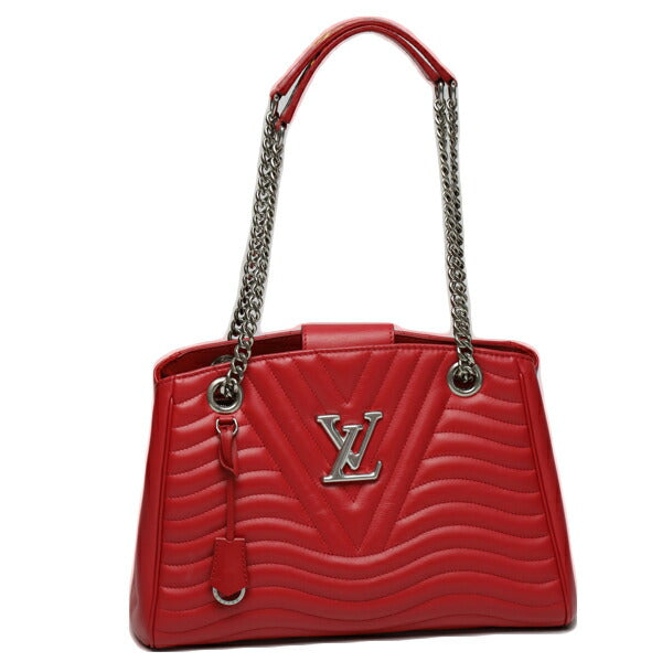 Louis Vuitton New Wave Chain Tote Shoulder Bag Red