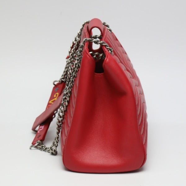 Louis Vuitton New Wave Chain Tote Shoulder Bag Red