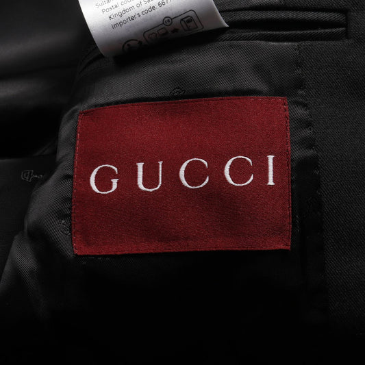 Gucci Double Breasted Wool Silk Jacket