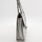 Chanel Ice Cube Chocolate Bar Classic Flap Metallic Silver PVC with Leather