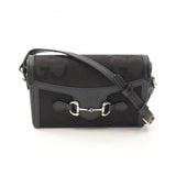Gucci Horsebit 1955 Jumbo GG Canvas Leather Shoulder Bag