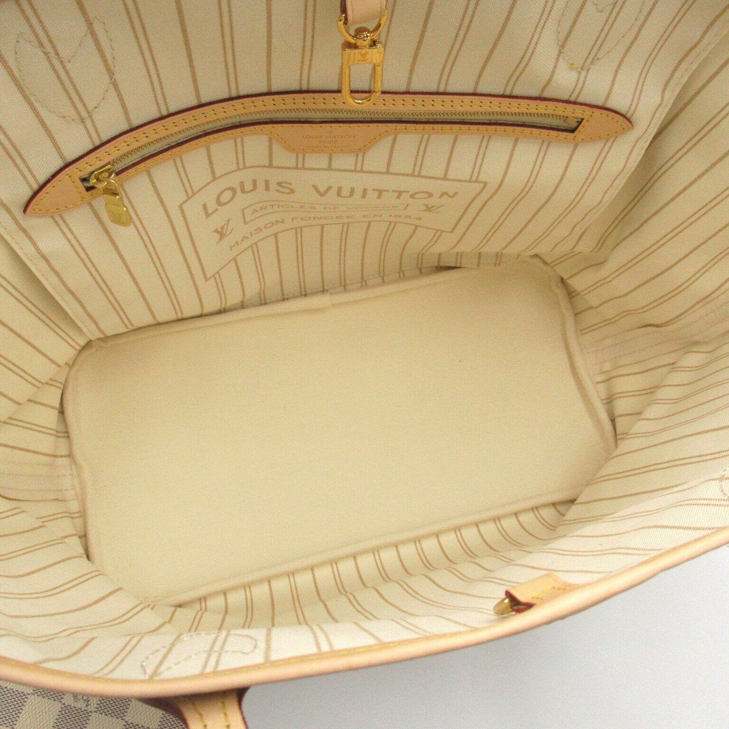 Louis Vuitton Damier Azur Neverfull MM Shoulder Bag