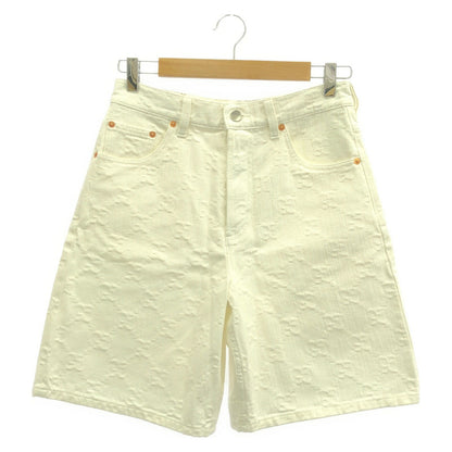 Gucci GG Jacquard Denim Bermuda Shorts Cotton Shorts