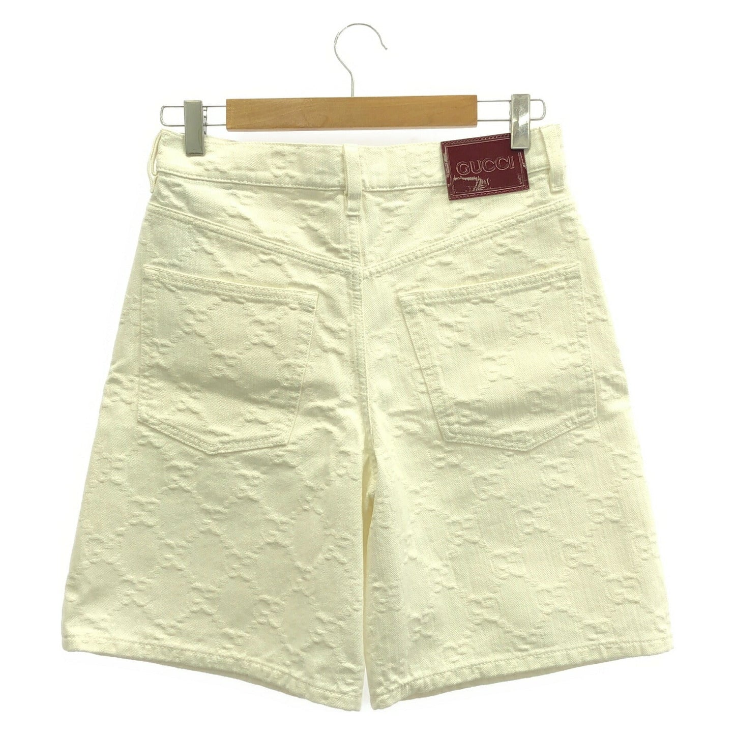 Gucci GG Jacquard Denim Bermuda Shorts Cotton Shorts