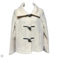 Wool Short Toggle Closure Duffle Jacket Luxury Designer By Burberry In Cream, Size: 8