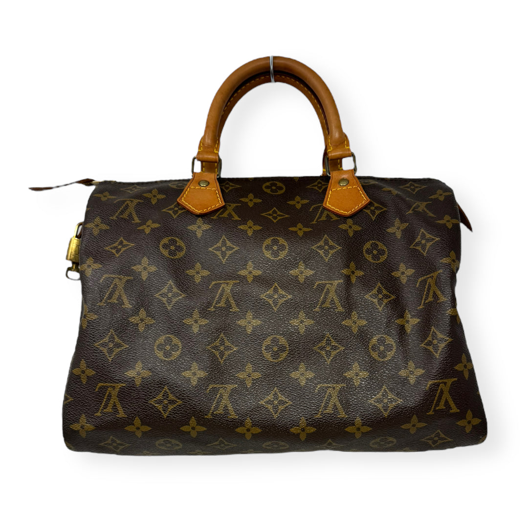 Speedy 30 Handbag Luxury Designer By Louis Vuitton  Size: Medium