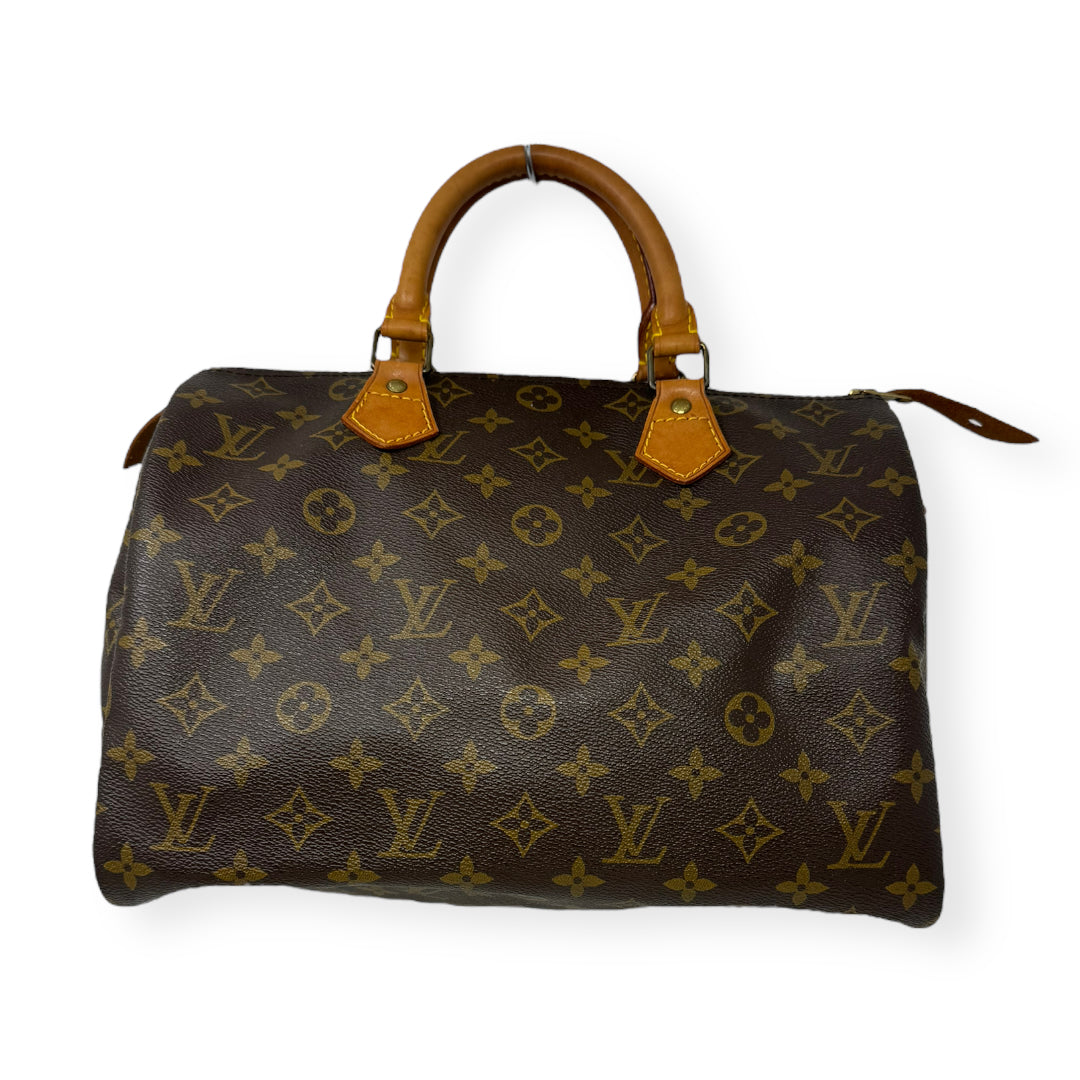 Speedy 30 Handbag Luxury Designer By Louis Vuitton  Size: Medium