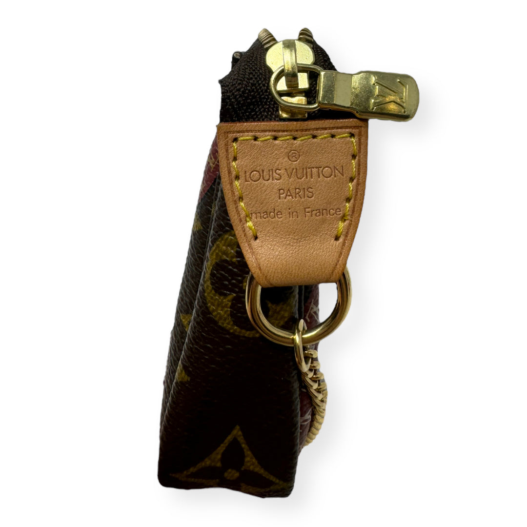 Monogram Mini Pochette Clutch Luxury Designer By Louis Vuitton  Size: Small