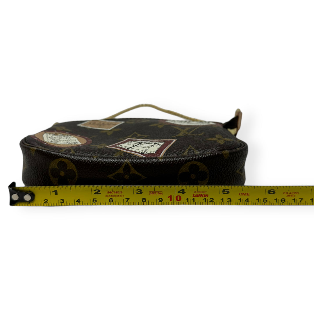 Monogram Mini Pochette Clutch Luxury Designer By Louis Vuitton  Size: Small