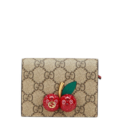 Gucci GG Supreme Cherry PVC Leather Wallet