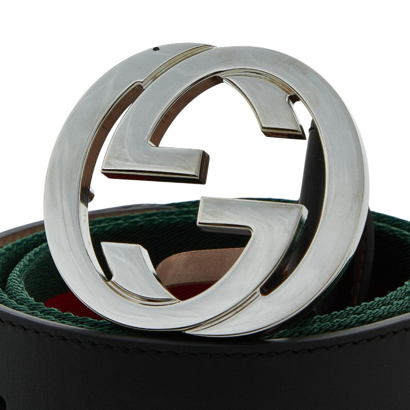 Gucci Sheline Canvas Leather Belt