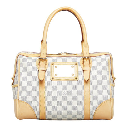 Louis Vuitton Damier Azur Berkeley Handbag Mini Boston Bag White PVC Leather