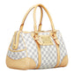 Louis Vuitton Damier Azur Berkeley Handbag Mini Boston Bag White PVC Leather