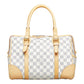 Louis Vuitton Damier Azur Berkeley Handbag Mini Boston Bag White PVC Leather