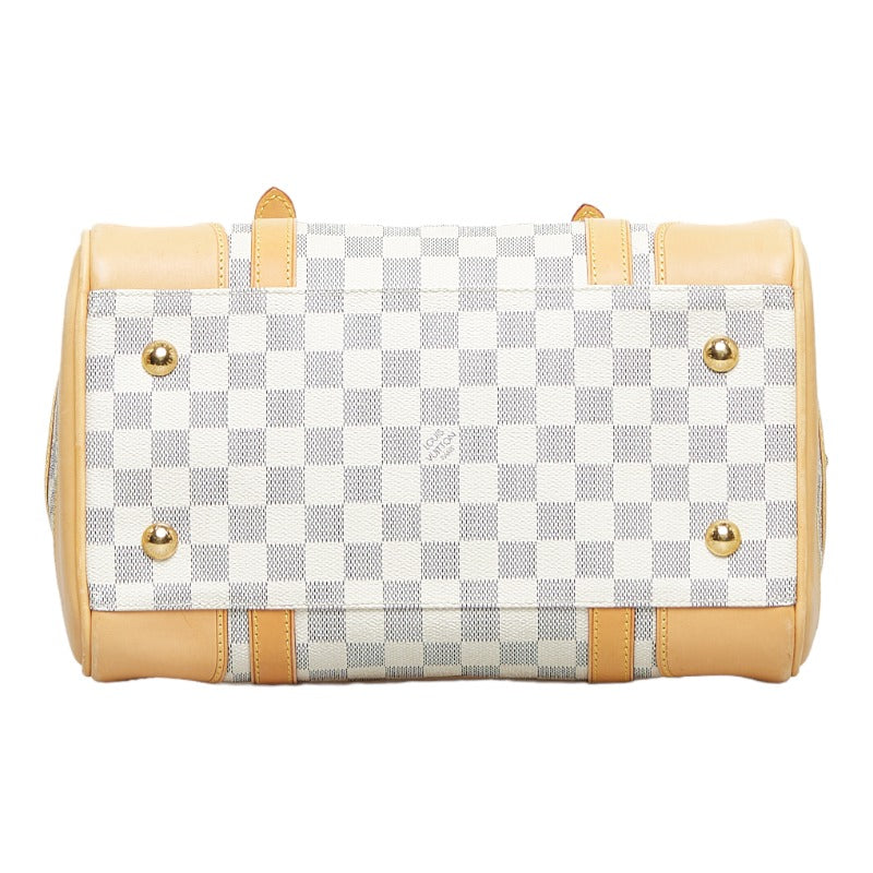 Louis Vuitton Damier Azur Berkeley Handbag Mini Boston Bag White PVC Leather