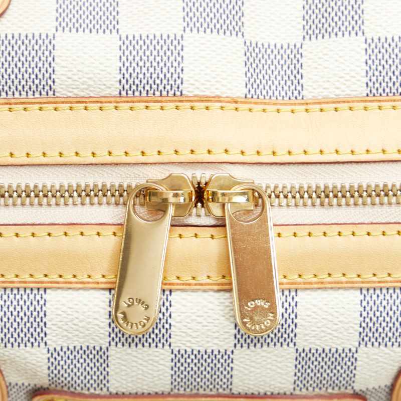 Louis Vuitton Damier Azur Berkeley Handbag Mini Boston Bag White PVC Leather