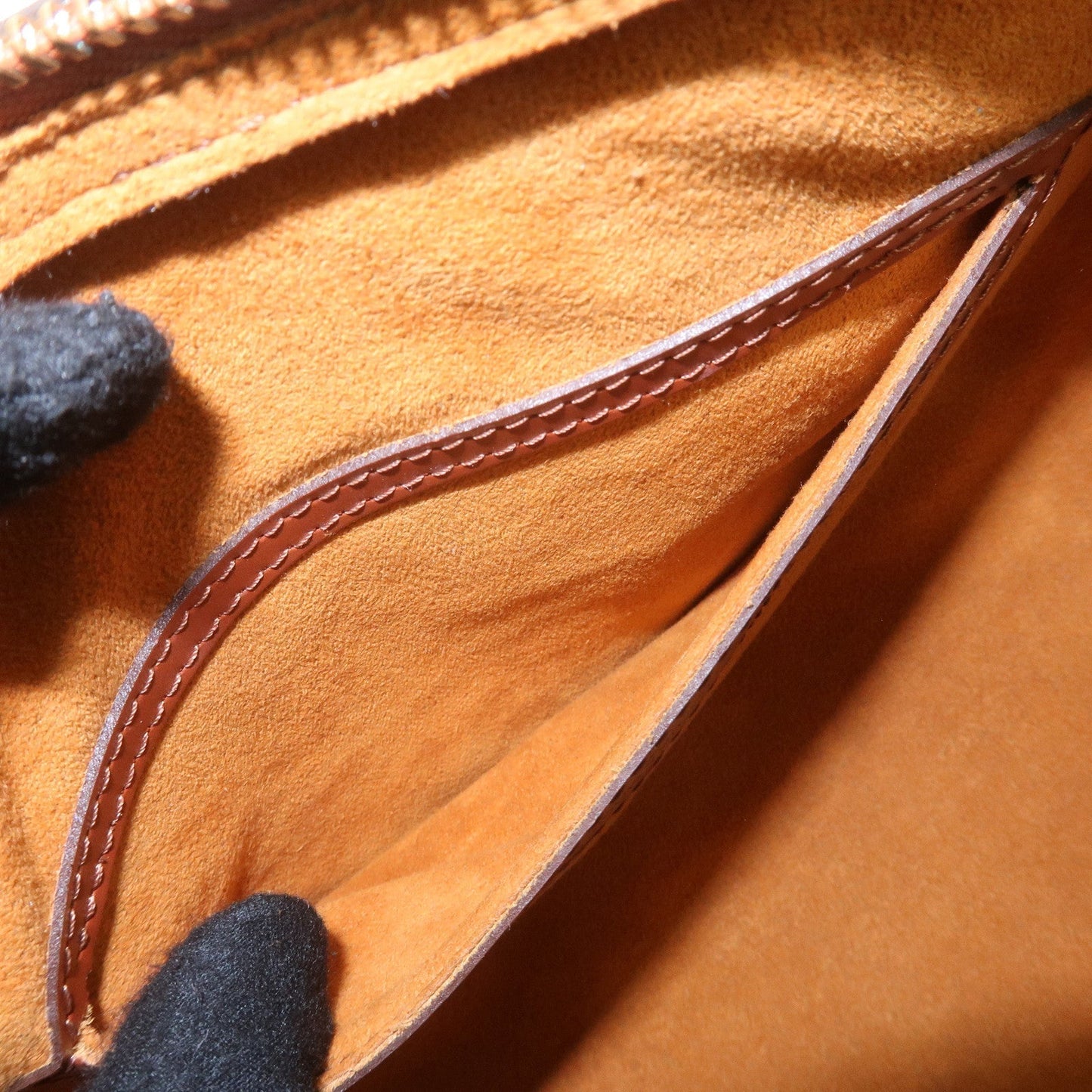Louis Vuitton Epi Soufflot Shoulder Bag Kenya Brown M52223
