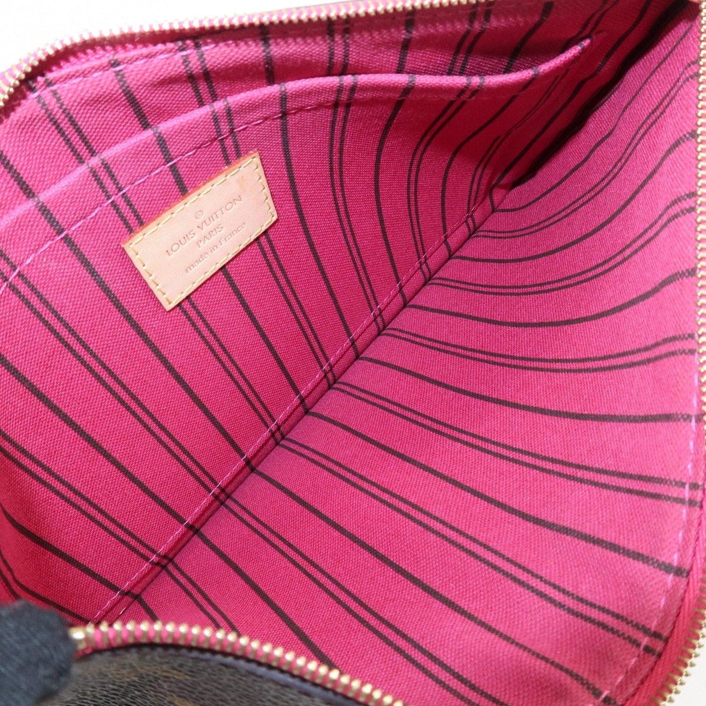 Louis Vuitton Monogram Pouch for Neverfull MM Tote Bag Fuchsia